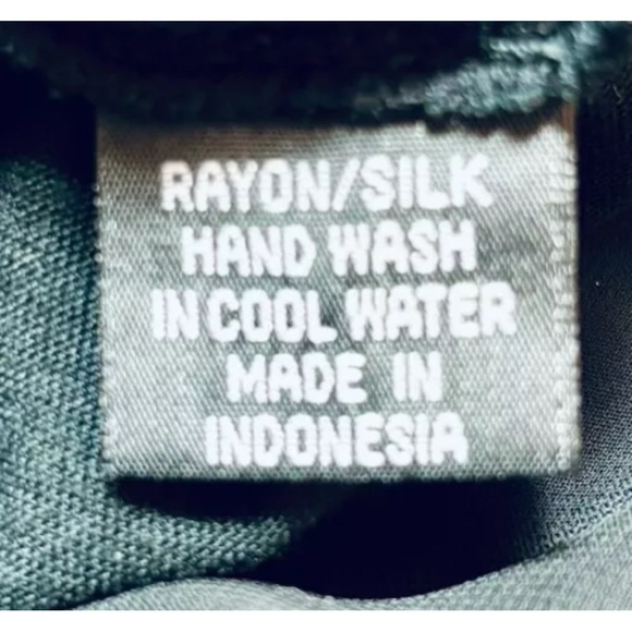 Religion Drape Neck Black Dress Size M UK 12 Rayon Silk Asymmetric Hem - Picture 6 of 10